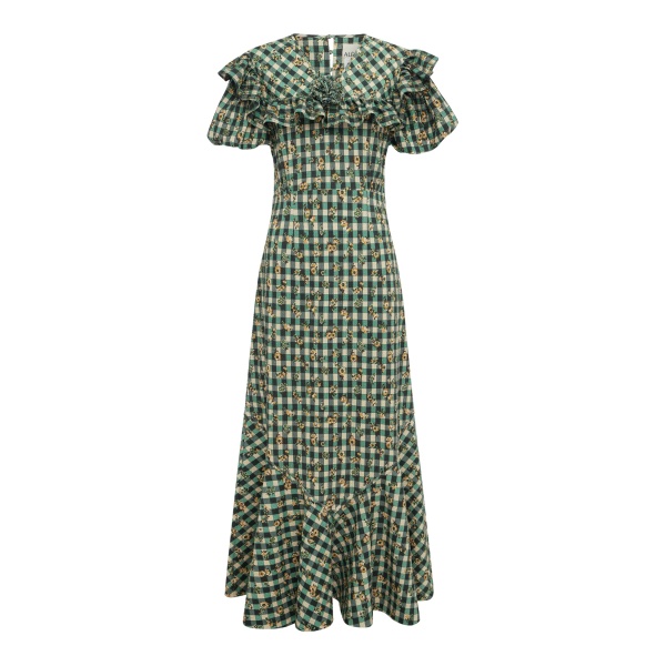 Alemais Outrider Seersucker Midi Dress