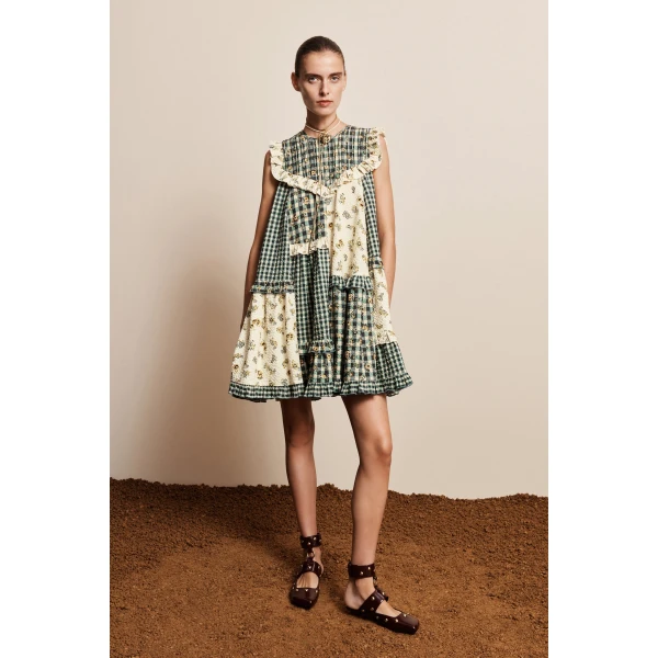 Alemais Outrider Seersucker Mini Dress, view 2