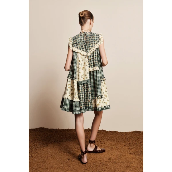 Alemais Outrider Seersucker Mini Dress, view 4