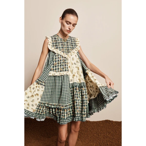 Alemais Outrider Seersucker Mini Dress, view 6