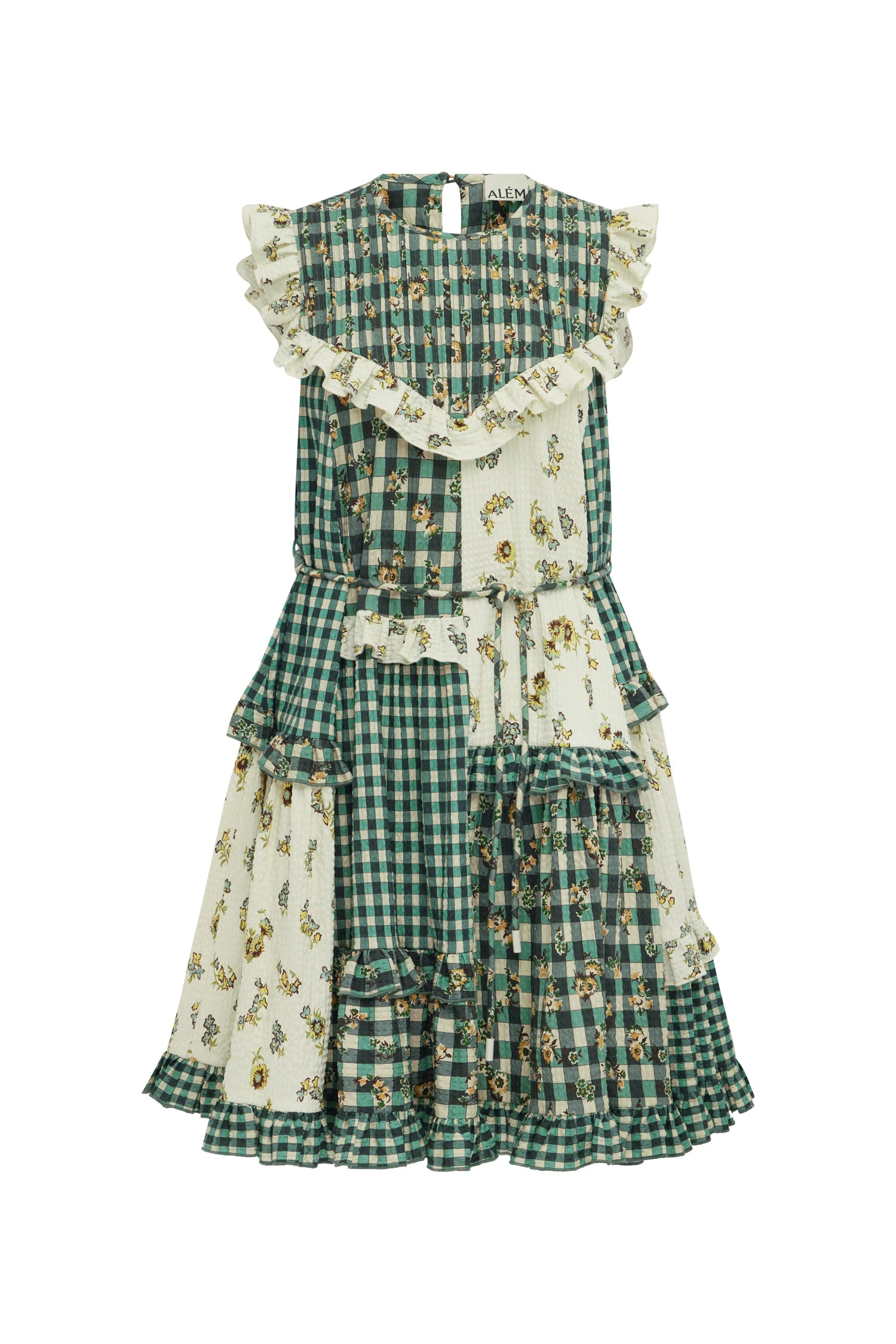 Outrider Seersucker Mini Dress by Alemais - Dresses Alemais Outrider Seersucker Mini Dress