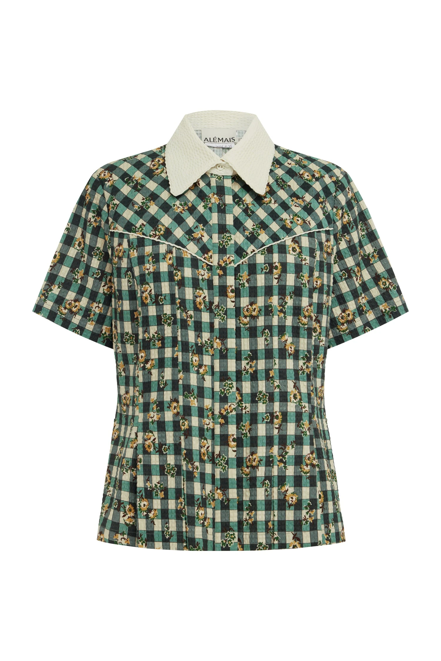 Outrider Seersucker Shirt by Alemais - Tops Alemais Outrider Seersucker Shirt