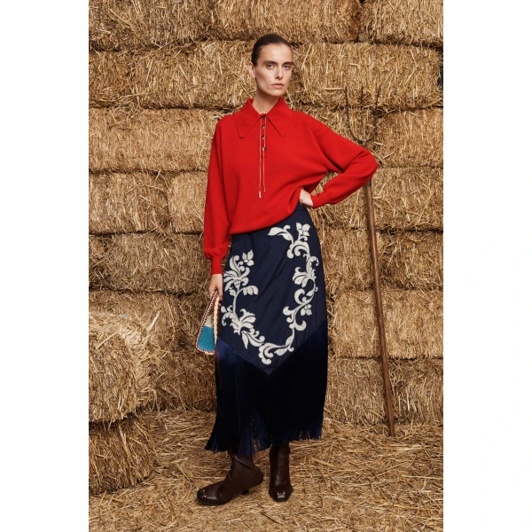 Alemais Rocky Knit Polo Cherry, view 2