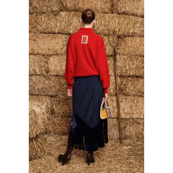 Alemais Rocky Knit Polo Cherry, view 4