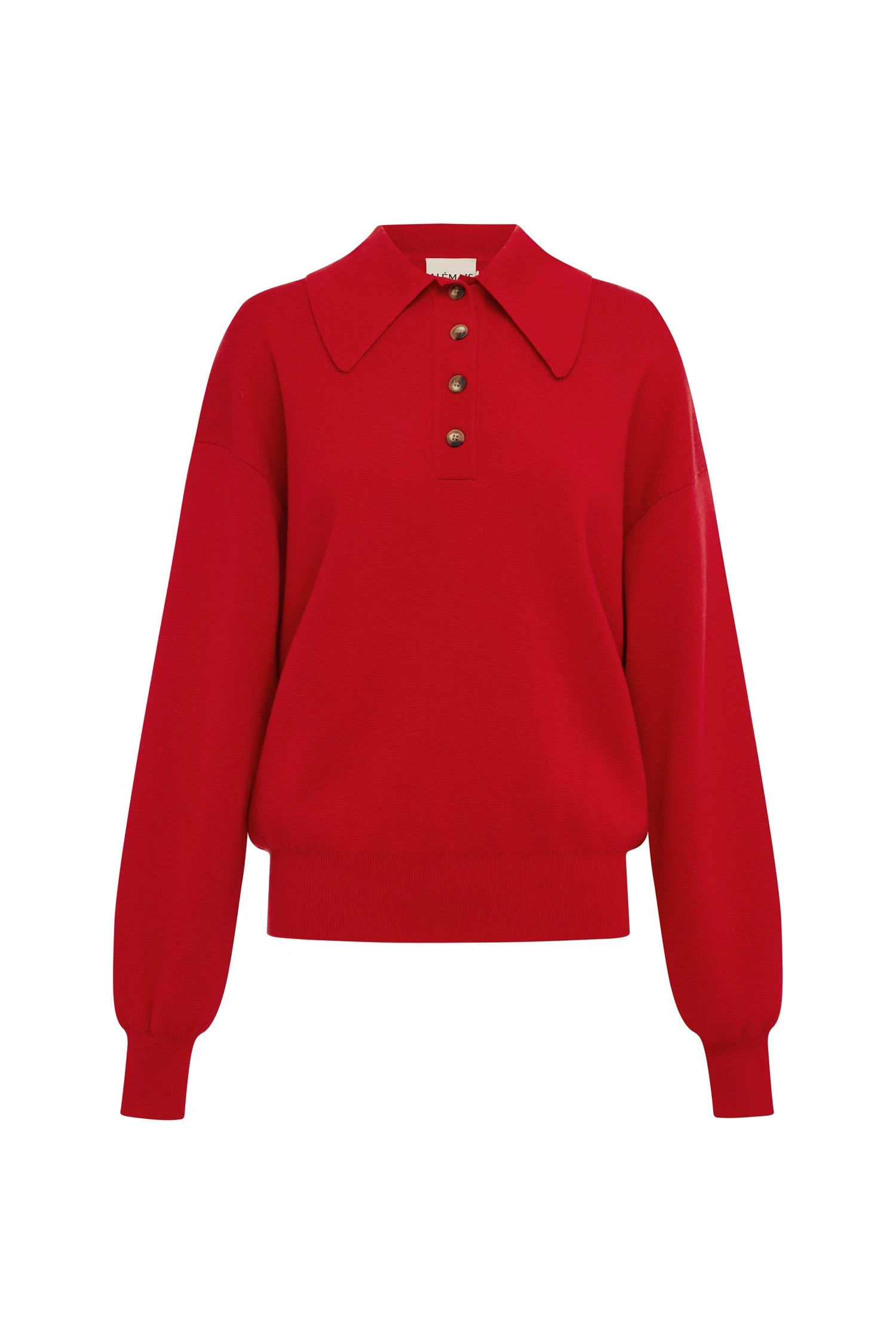 Rocky Knit Polo Cherry by Alemais - Knitwear Alemais Rocky Knit Polo Cherry