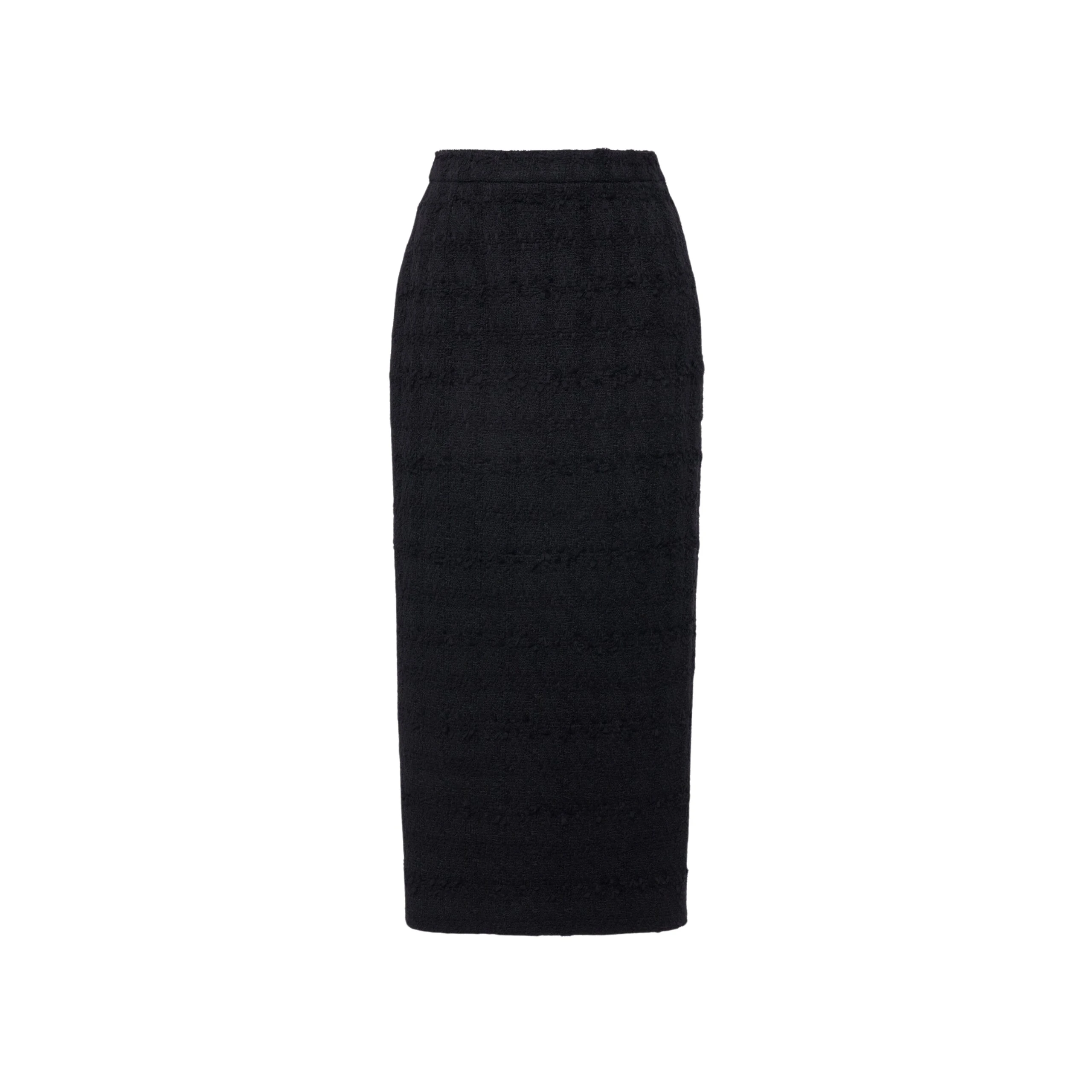 Alessandra-Rich-Check-Tweed-Boucle-Midi-Skirt-in-Black-scaled12684_nobg Alessandra Rich Check Tweed Bouclé Midi Skirt in Black