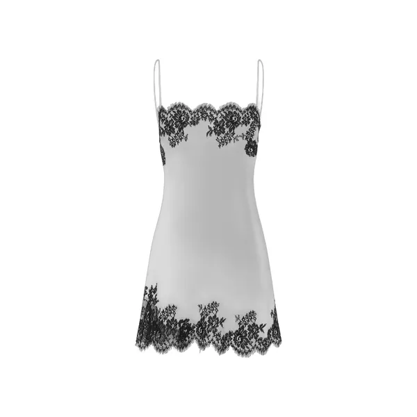 Alex Perry Bias Slip Mini Dress in Satin Crepe, White