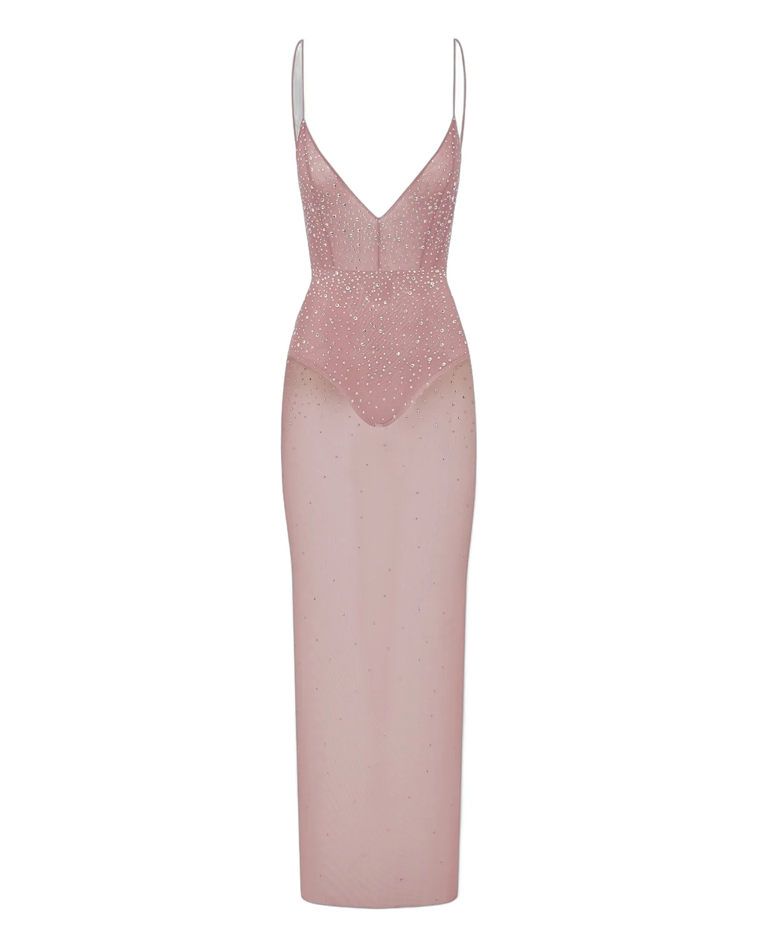 Alex Perry Bikini Column in Crystal Mesh Alex Perry Bikini Column in Crystal Mesh, Dusty Rose