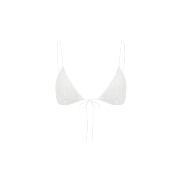 Alex Perry Bikini Top in Lace, White