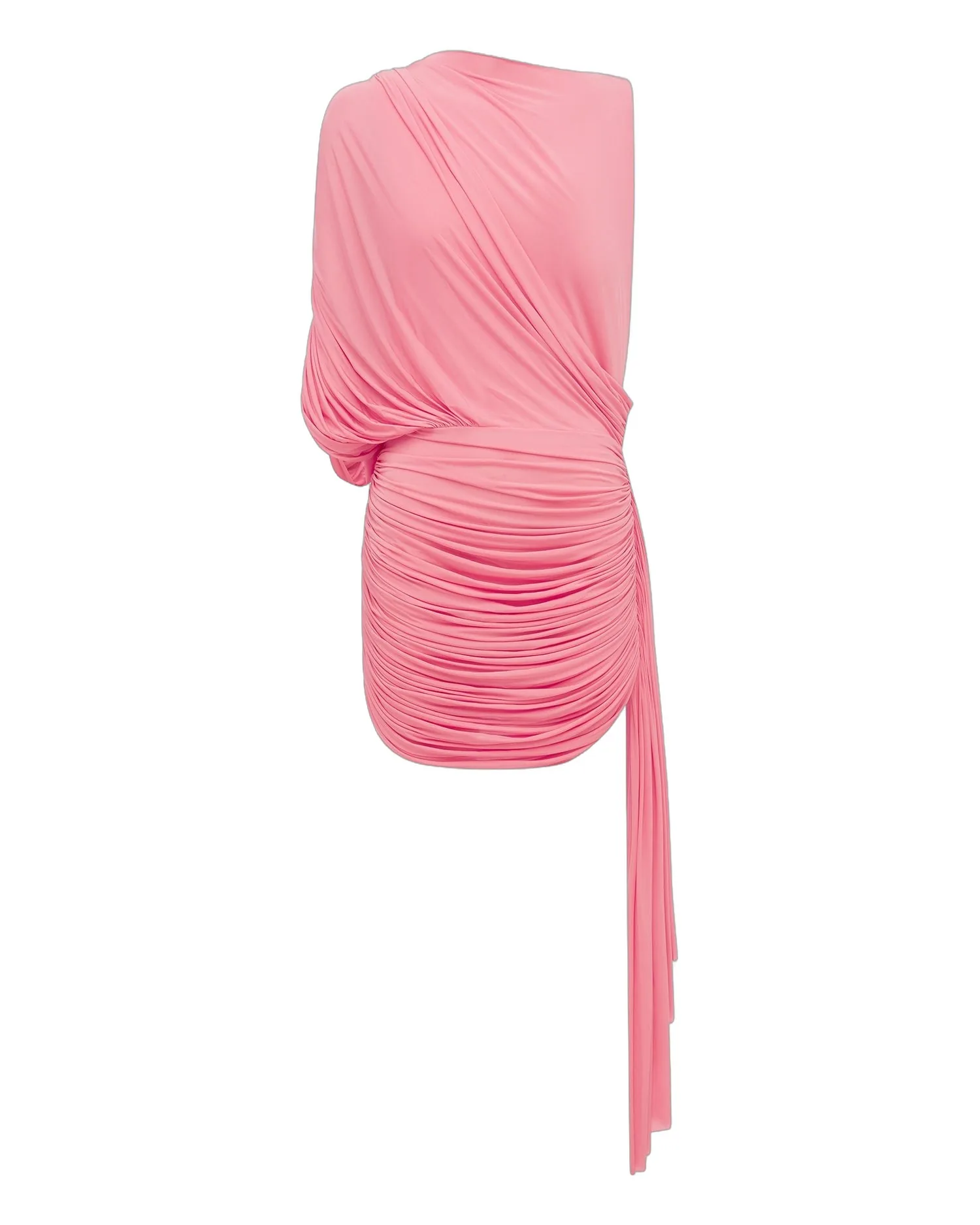 Alex Perry Draped Mini Dress in Jersey Alex Perry Draped Mini Dress in Jersey, Coral