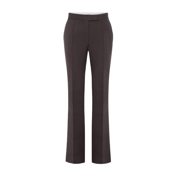 Alex Perry Flare Trouser in Wool Suiting, Espresso
