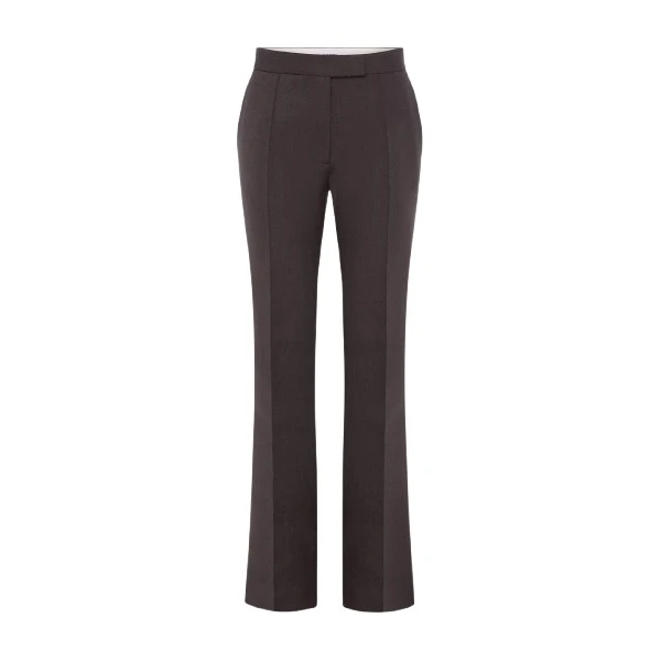 Alex Perry Flare Trouser in Wool Suiting, Espresso