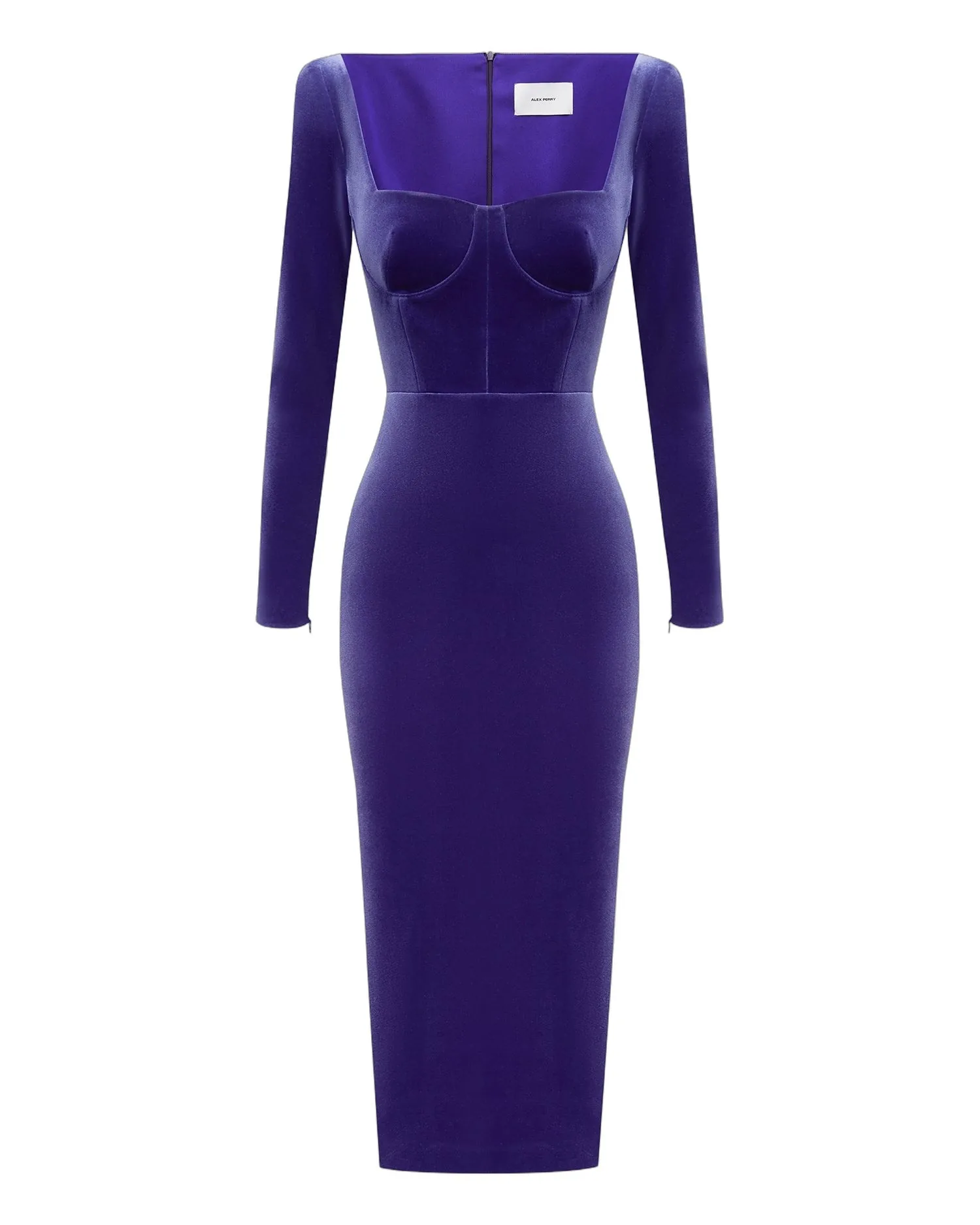 Alex Perry Long Sleeve Dress in Velvet Alex Perry Long Sleeve Dress in Velvet, Iris