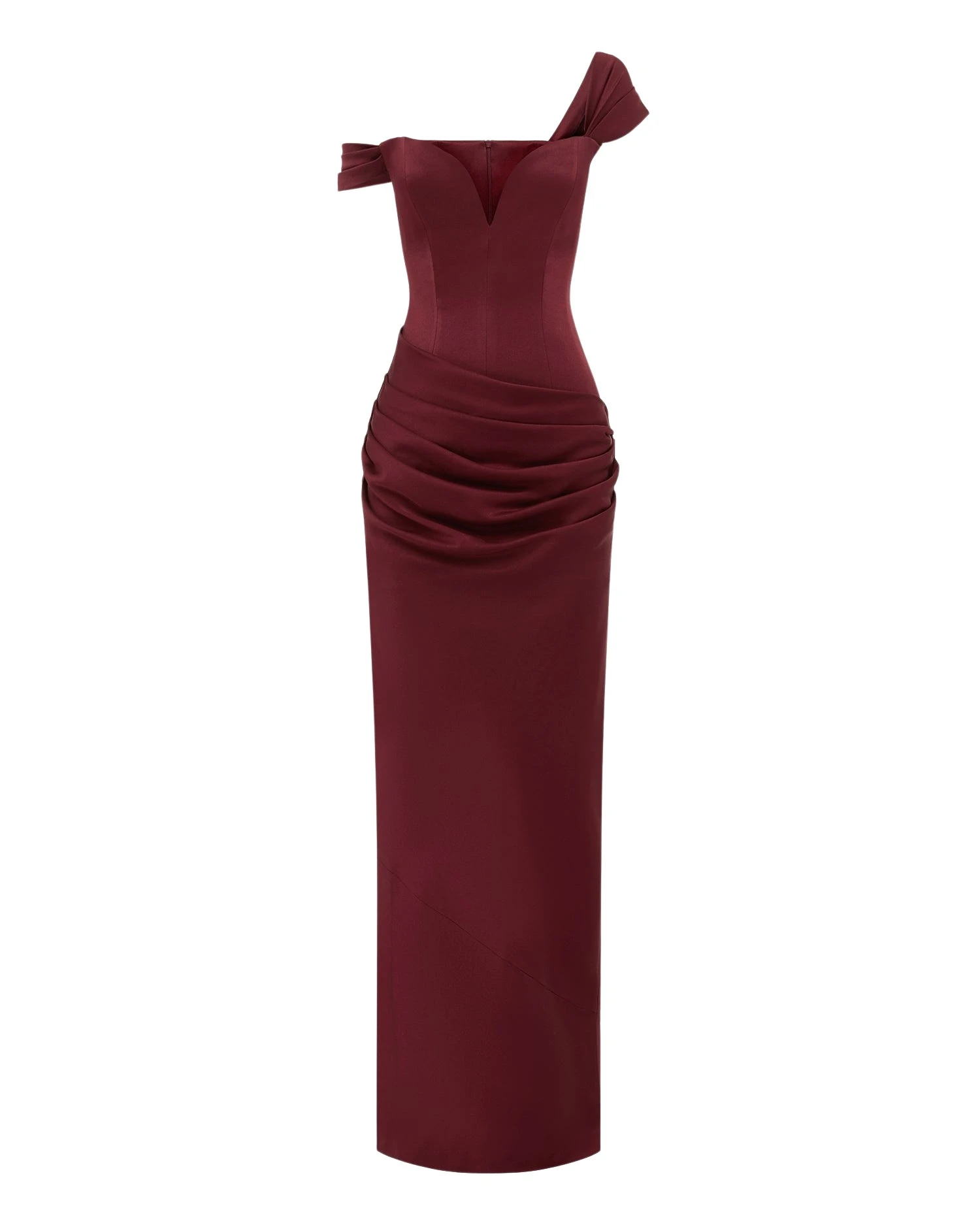 Alex-Perry-Longline-Sweetheart-Drape-Column-in-Satin-Crepe-Port30393_nobg Alex Perry Longline Sweetheart Drape Column in Satin Crepe, Port Dress