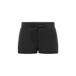 Alex Perry Low Rise Short in Embossed Leather, Black