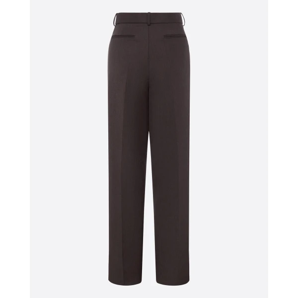 Alex Perry Low Rise Trouser in Wool Suiting, Espresso, view 4