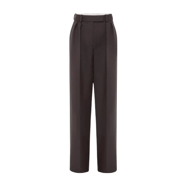 Alex Perry Low Rise Trouser in Wool Suiting, Espresso