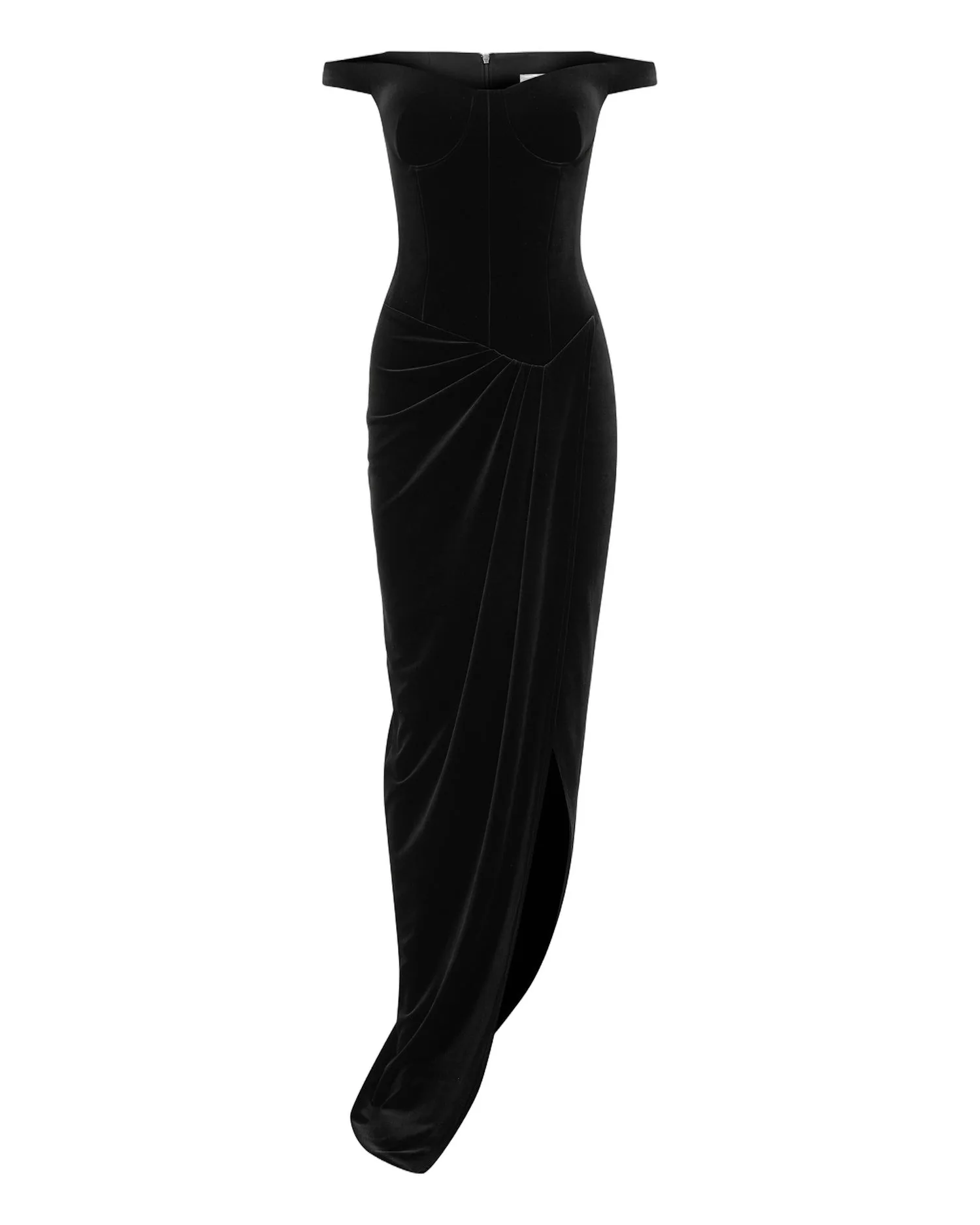 Alex Perry Off Shoulder Drape Gown in Velvet Alex Perry Off Shoulder Drape Gown in Velvet, Black
