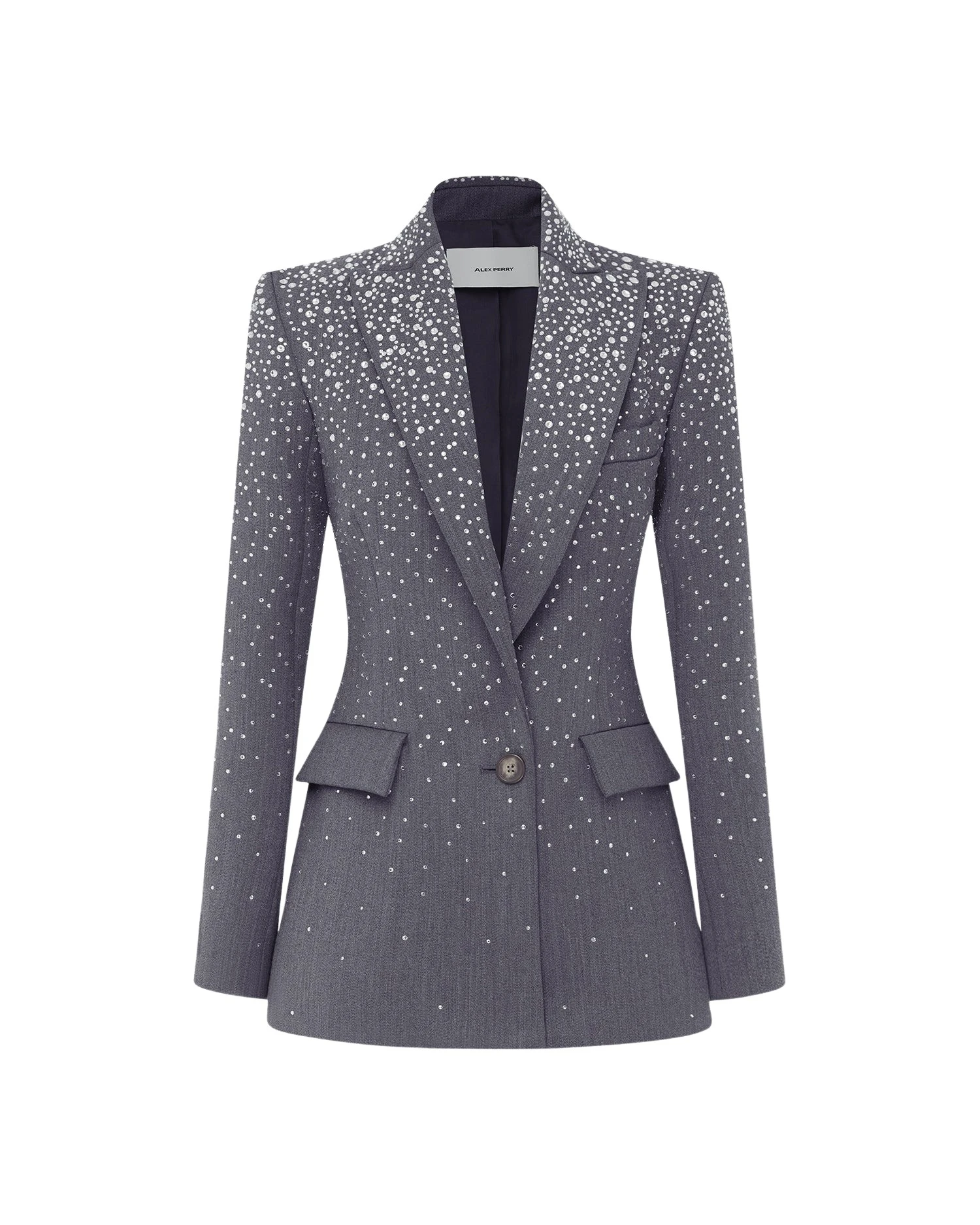 Alex-Perry-Single-Breasted-Fitted-Blazer-in-Crystal-Suiting-Slate-Grey37233_nobg Alex Perry Single Breasted Fitted Blazer in Crystal Suiting, Slate Grey