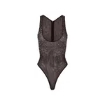 Alex Perry Singlet Bodysuit in Crystal Mesh Alex Perry Singlet Bodysuit in Crystal Mesh, Espresso