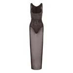 Alex Perry Singlet Column in Crystal Mesh Alex Perry Singlet Column in Crystal Mesh, Espresso Dress