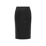 Alex Perry Skirt in Embossed Leather, Black