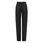 Alex Perry Straight Cut Jean in Embossed Leather, Black