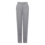 Alex Perry Straight Trouser in Wool Suiting, Grey