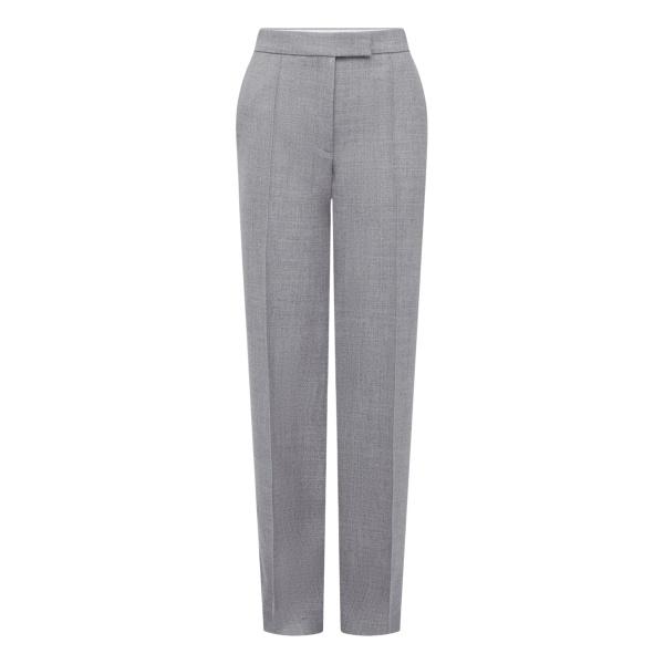 Alex Perry Straight Trouser in Wool Suiting, Grey