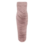 Alex Perry Strapless Drape Column in Jersey, Mink Dress