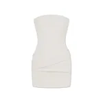 Alex Perry Strapless Drape Mini Dress in Leather Alex Perry Strapless Drape Mini Dress in Leather, White