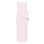 Alex Perry Strapless Dress in Satin Crepe, Powder Pink