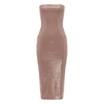 Alex Perry Strapless Dress in Sequin Stretch Mesh, Mocha