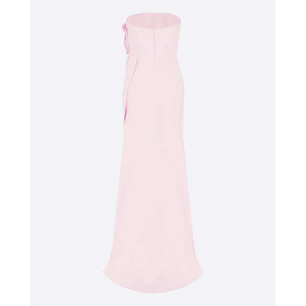 Alex Perry Strapless Gown in Satin Crepe, Powder Pink, view 4