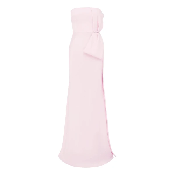 Alex Perry Strapless Gown in Satin Crepe, Powder Pink
