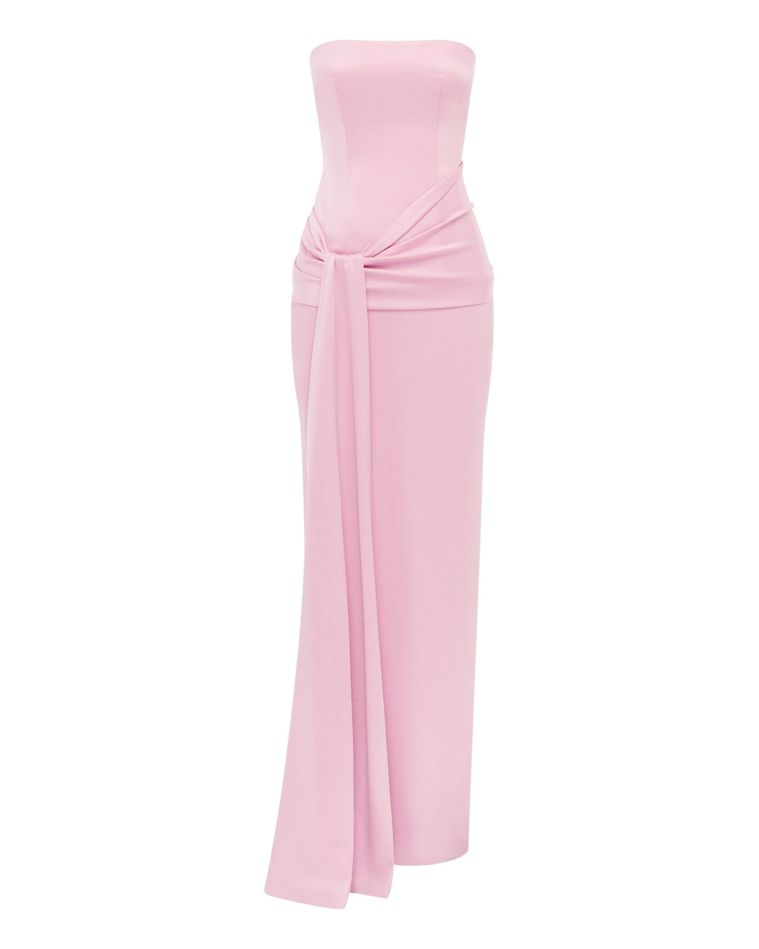 Alex-Perry-Strapless-Sash-Drape-Column-in-Satin-Crepe-Peony25275_nobg Alex Perry Strapless Sash Drape Column in Satin Crepe, Peony Dress