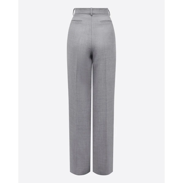 Alex Perry Tailored Trouser in Wool Suiting, Grey, view 4