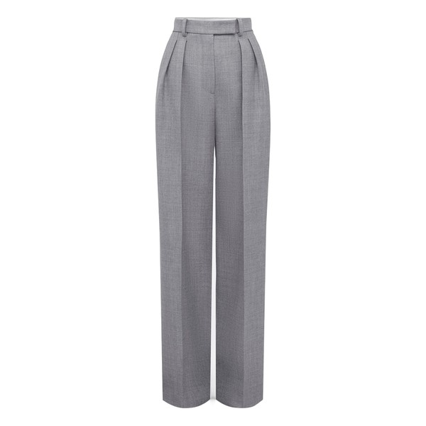 Alex Perry Tailored Trouser in Wool Suiting, Grey
