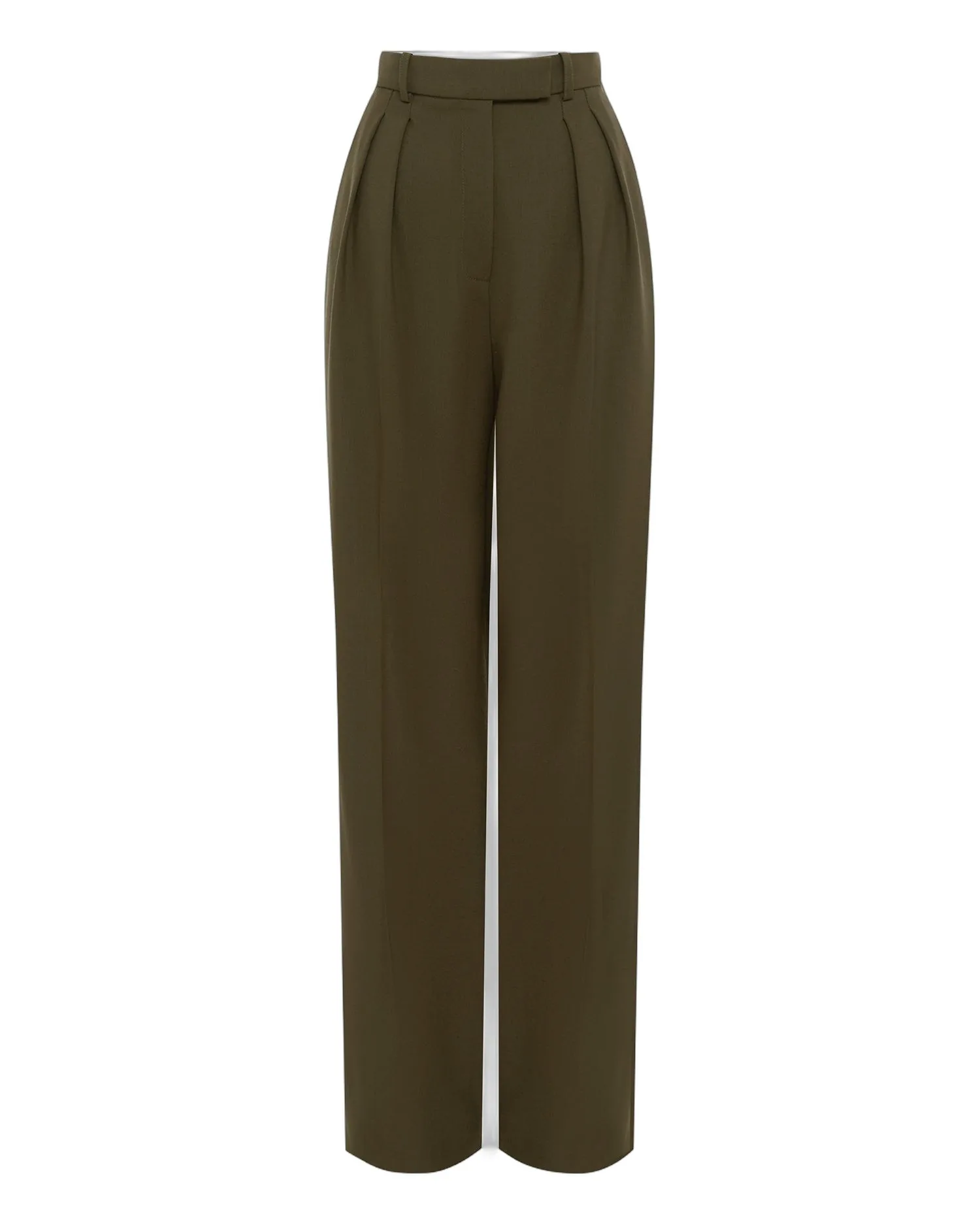 Alex Perry Tailored Trouser in Wool Suiting Alex Perry Tailored Trouser in Wool Suiting, Olive
