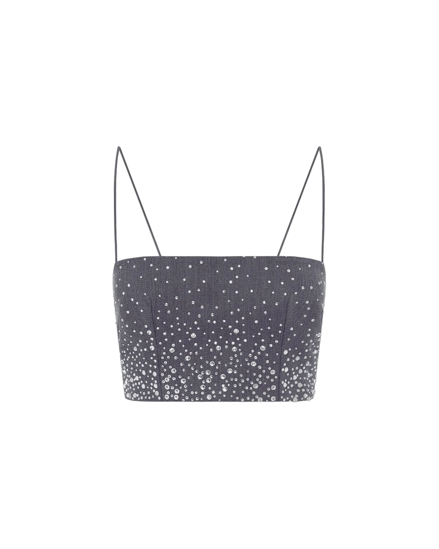 Alex Perry Top in Crystal Suiting Alex Perry Top in Crystal Suiting, Slate Grey