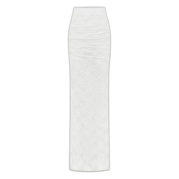 Alex Perry Tucked Column Skirt in Lace, White