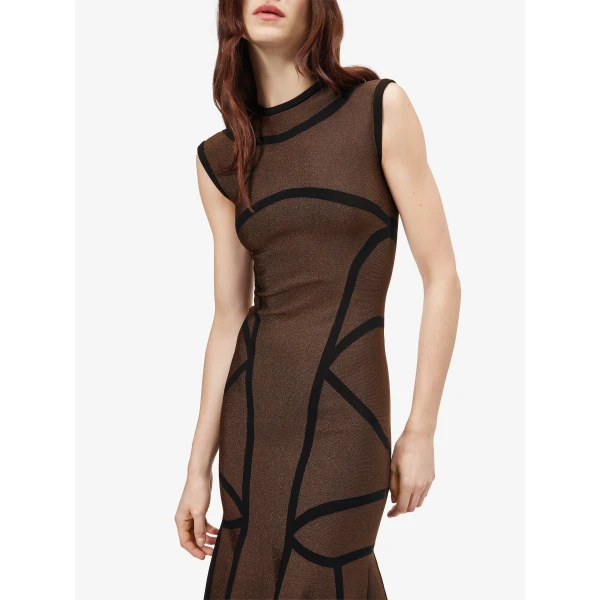 Alexander McQueen Anatomical Lines Knit Midi Dress, view 5