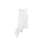 Alexander McQueen Asymmetric Ruffle Tank Top