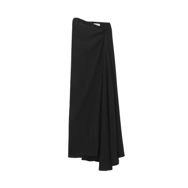 Asymmetric Waist Maxi Skirt