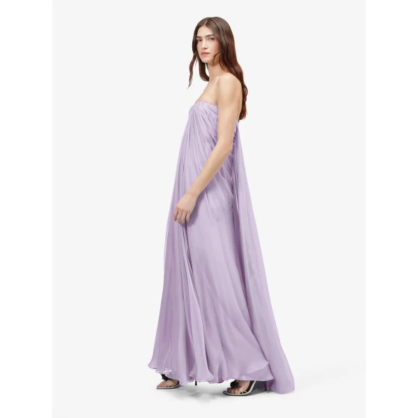 Alexander McQueen Bustier Evening Dress in Lilac, view 3
