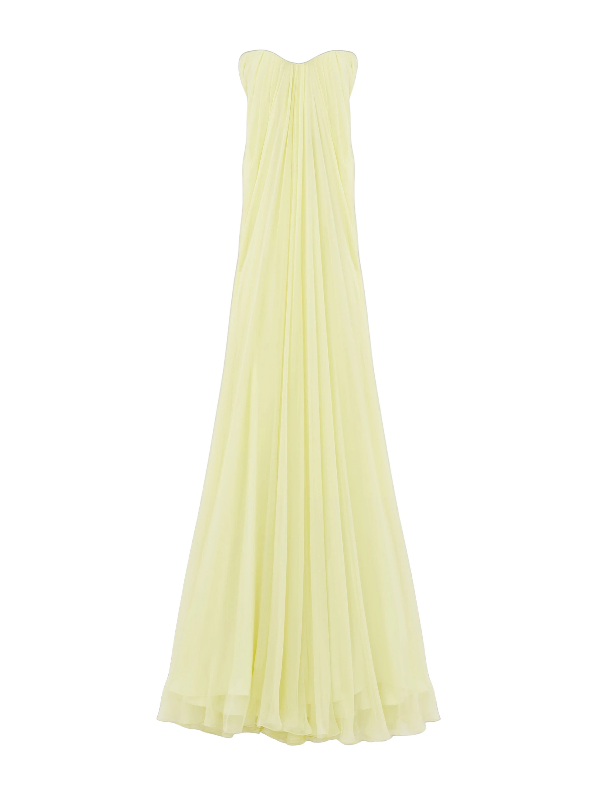 Alexander McQueen Bustier Evening Dress in Yellow