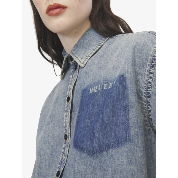 Alexander McQueen Chambray Shirt Jacket, view 5