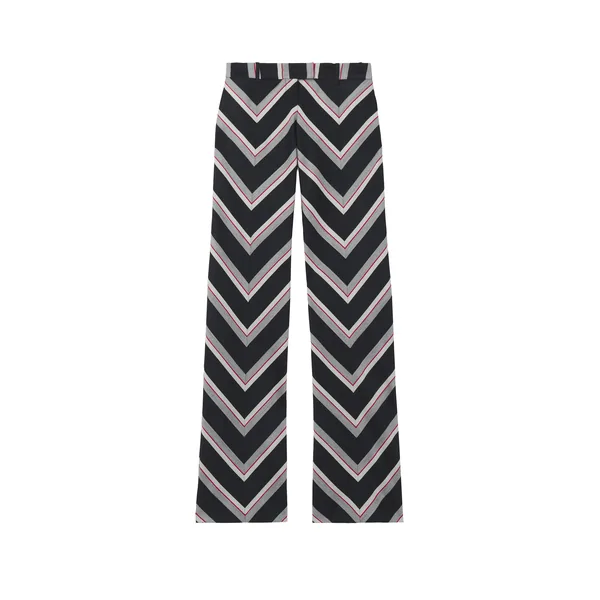 Chevron Stripe Bumster Trousers