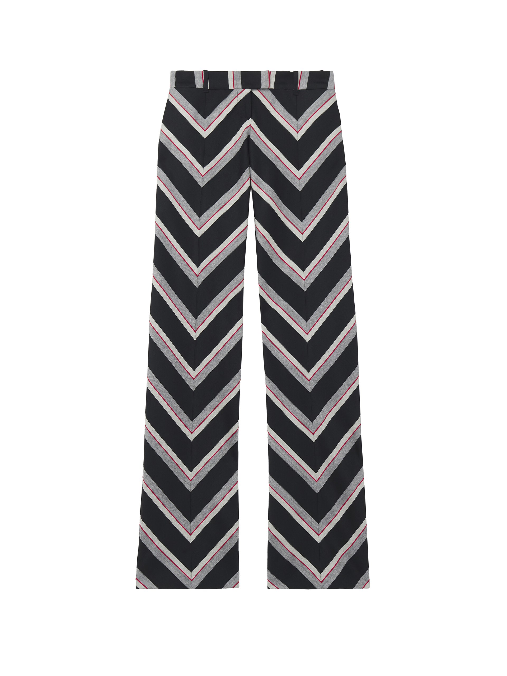 Alexander McQueen Chevron Stripe Bumster Trousers