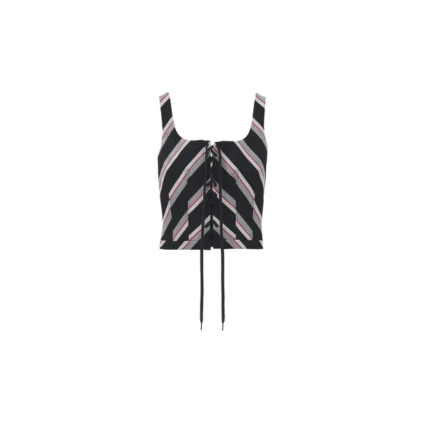 Chevron Stripe Corset Top